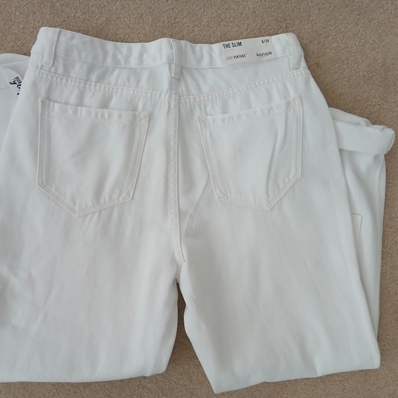 Kensie Women's White Jeans High Rise Slim sz 8/29.   FL - Picture 7 of 7
